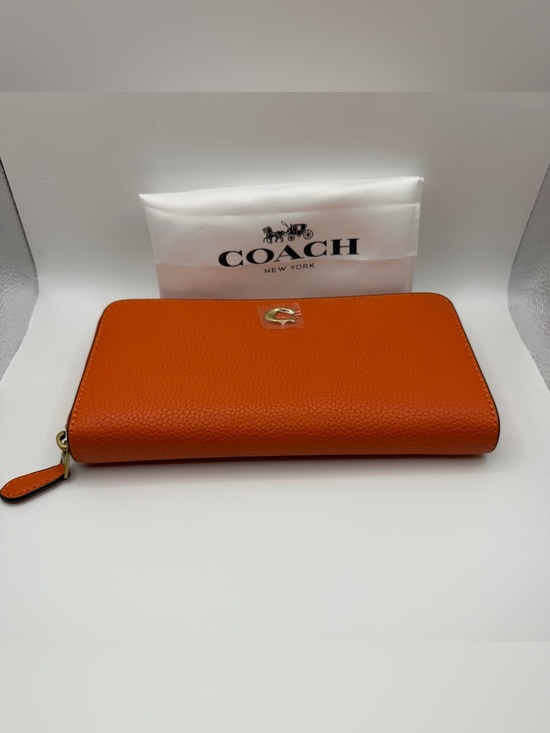Coach Handbags - Coach Orange Continental Zip Wallet